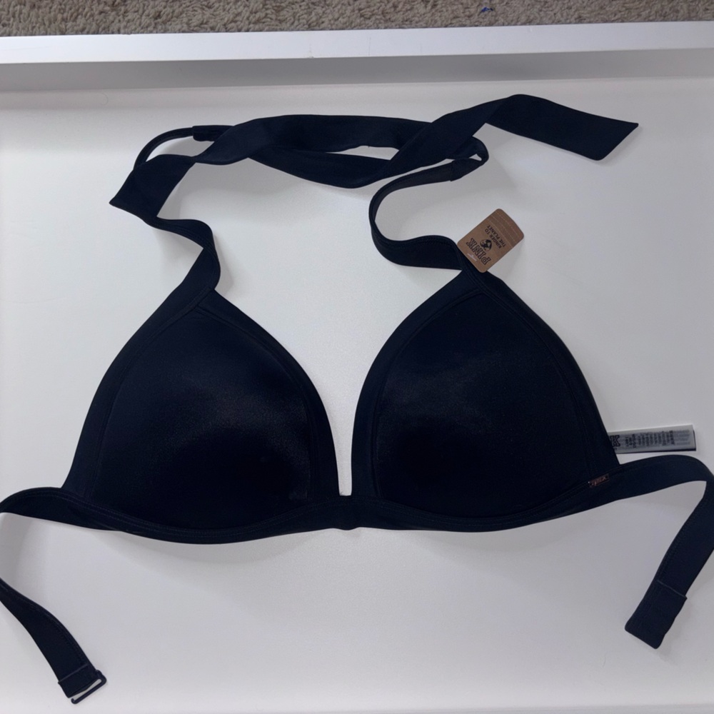 PINK Victoria's Secret Classic Black Bikini Top